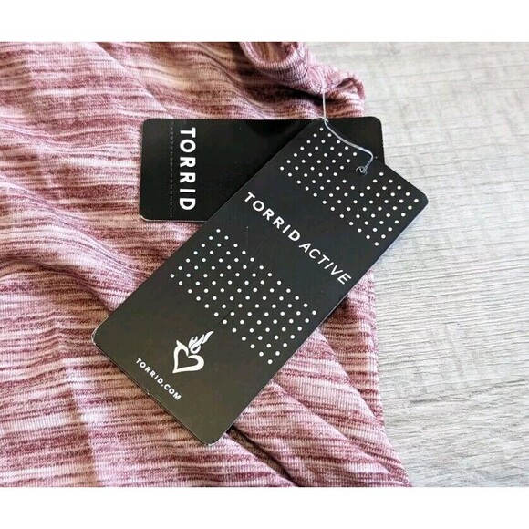 NWT New Torrid Scoop Neck Active Tank Top Space Dye Burgundy 4 4X - Picture 3 of 8